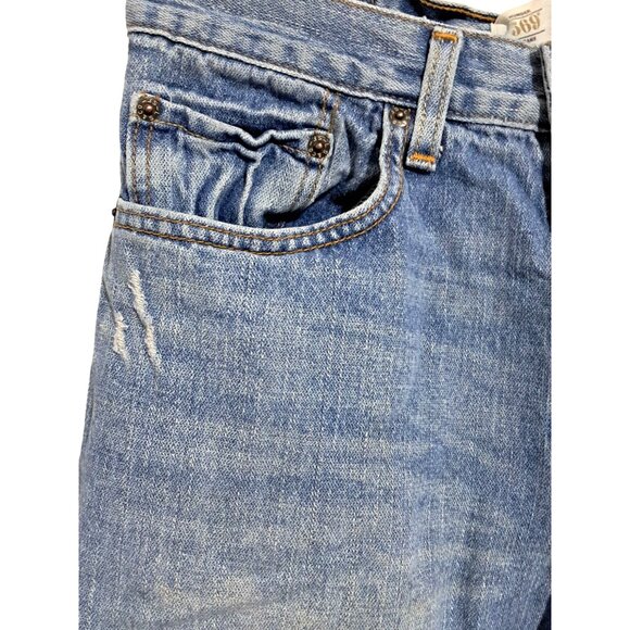 Boys Levis 569 Jeans Loose Straight Distressed Size 18 Regular Blue Denim - Picture 7 of 13